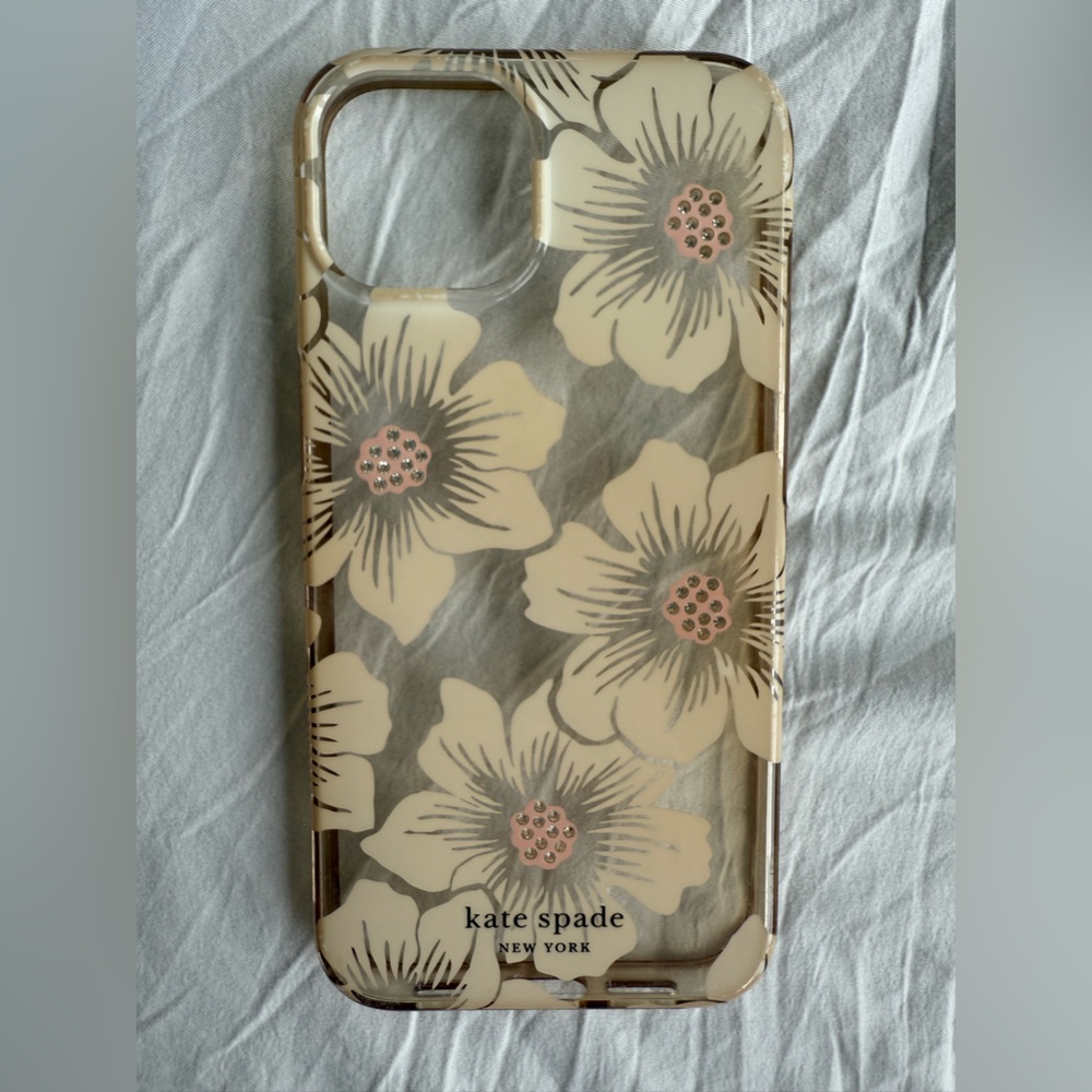 Kate Spade cream and pink floral case